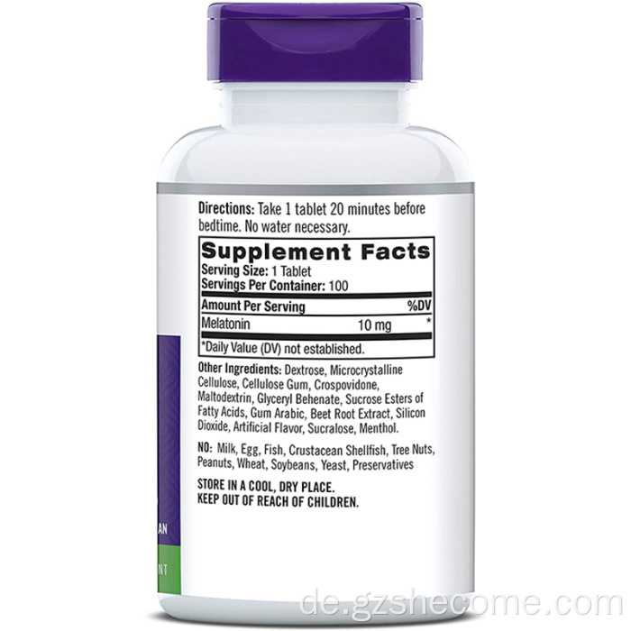 Melatonin -Tabletten hilft Ihnen, schneller einzuschlafen, Melatonin